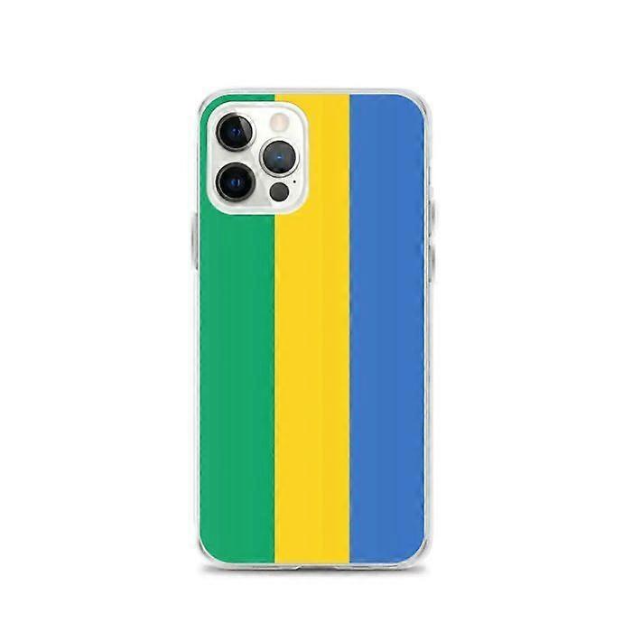 Phone Case – Gabon Flag – Compatible with iPhone 12 Pro – Soft Case – Durable and Shockproof - Silicone - Pixelforma