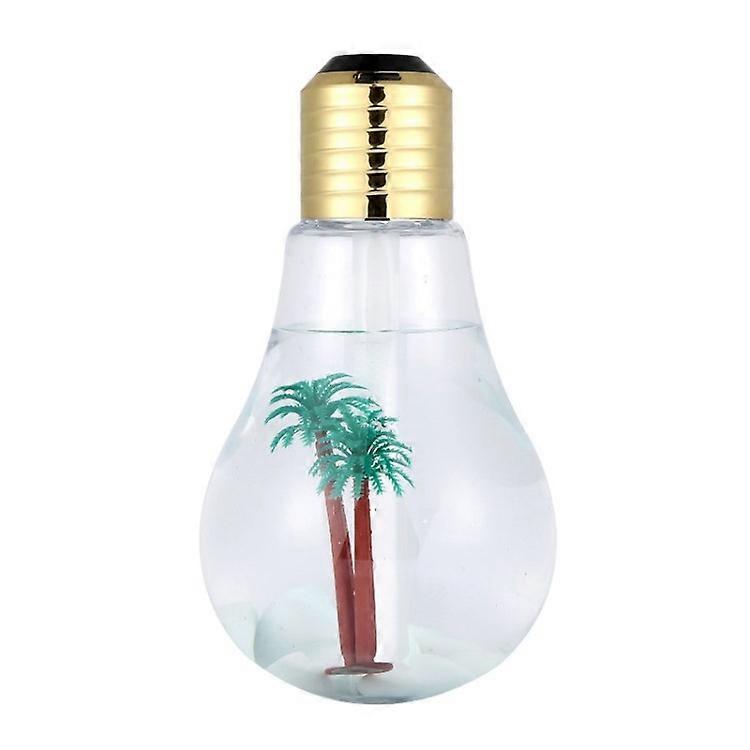 400ml Mini Bulb Humidifier 7-Color LED Light USB Air Moisturizing Mist Diffuser Atomizer