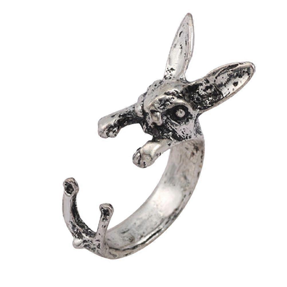 1pc Rabbit Opening Ring Personality Alloy Ring Adorable Easter Ring Jewelry