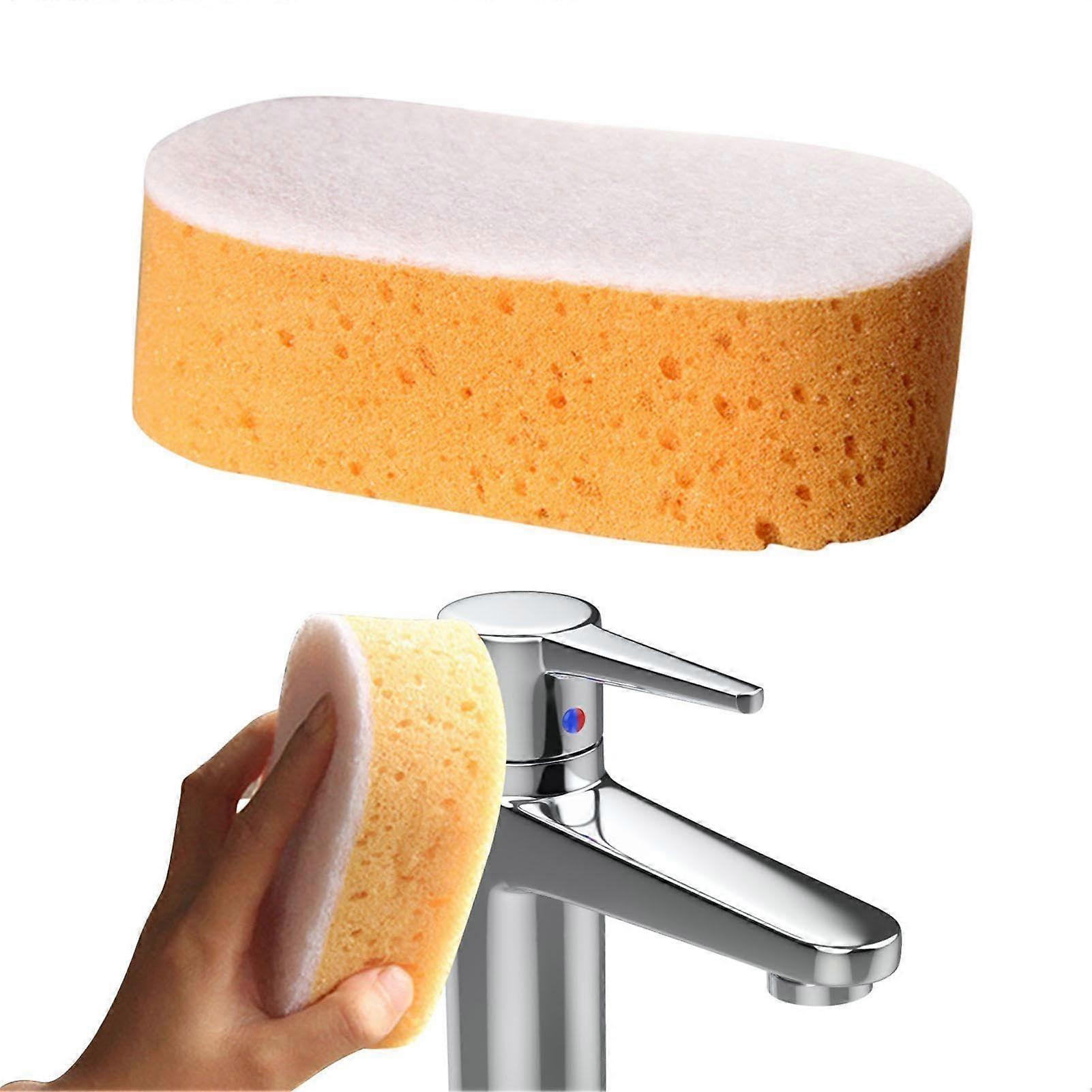 Double Sided Dish Sponge with Honeycomb Texture, Large Reusable Kitchen Cleaning Sponge