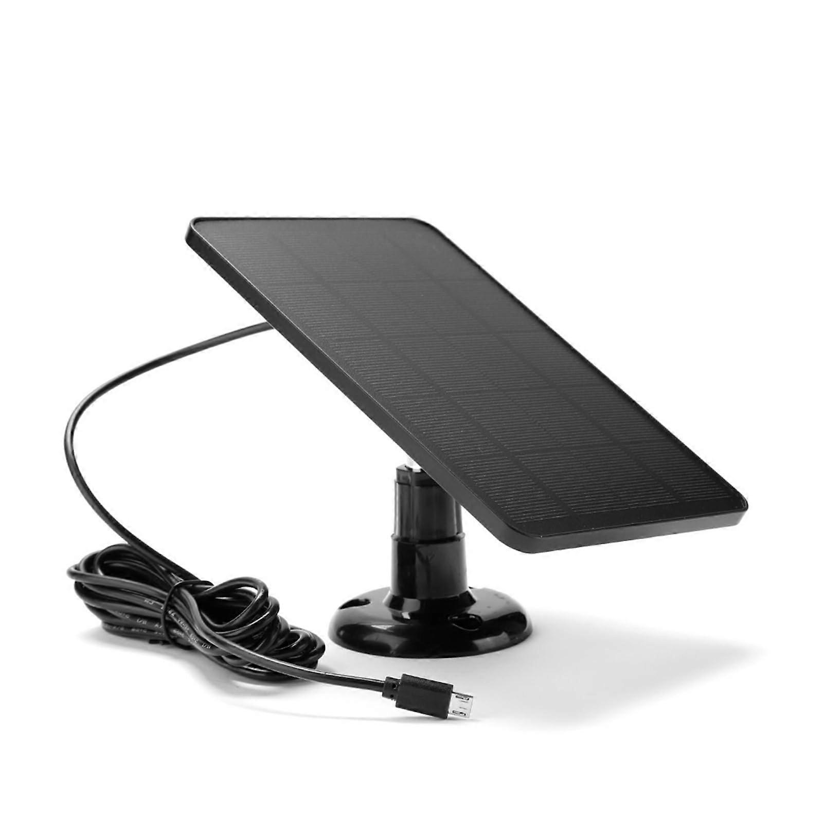 Solar Panel Charger IP65 Waterproof for Security Camera with USB TypeC Continuous Power