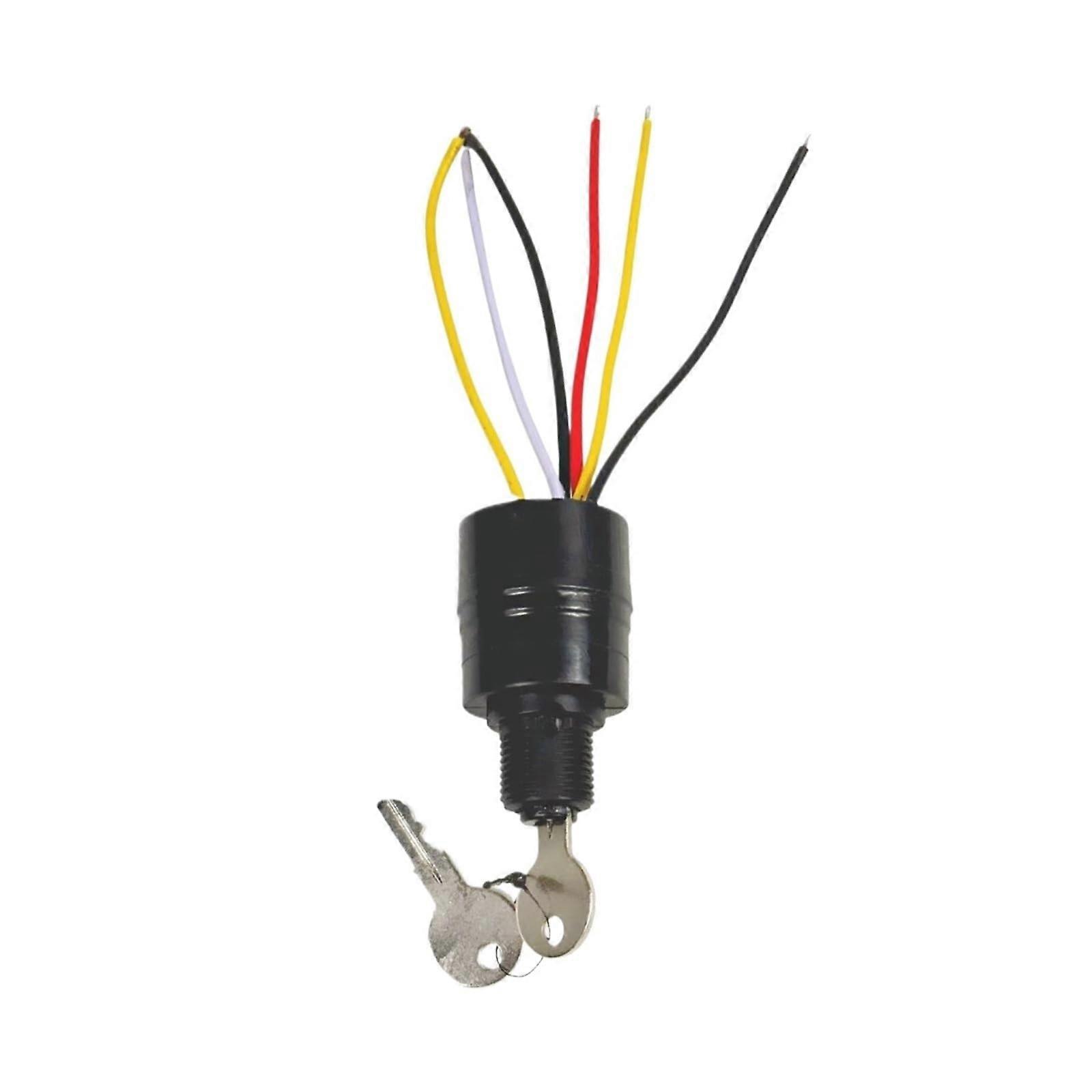 Boat Ignition Switch with Push Choke and Keys, 6Wire Marine Ignition Switch for Outboard Motor Replacement