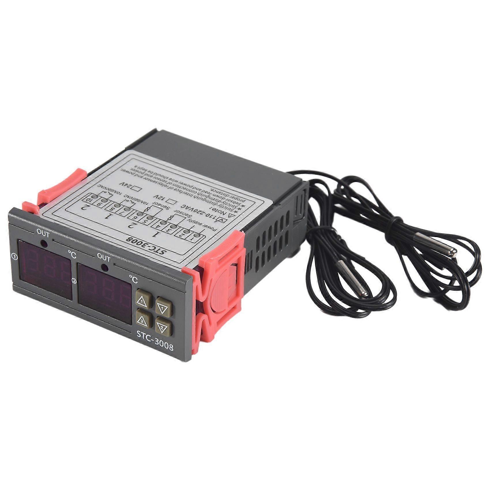 Digital Thermostat Temperature Controller STC-3008 Thermometer Sensor Hygrometer AC110-220V