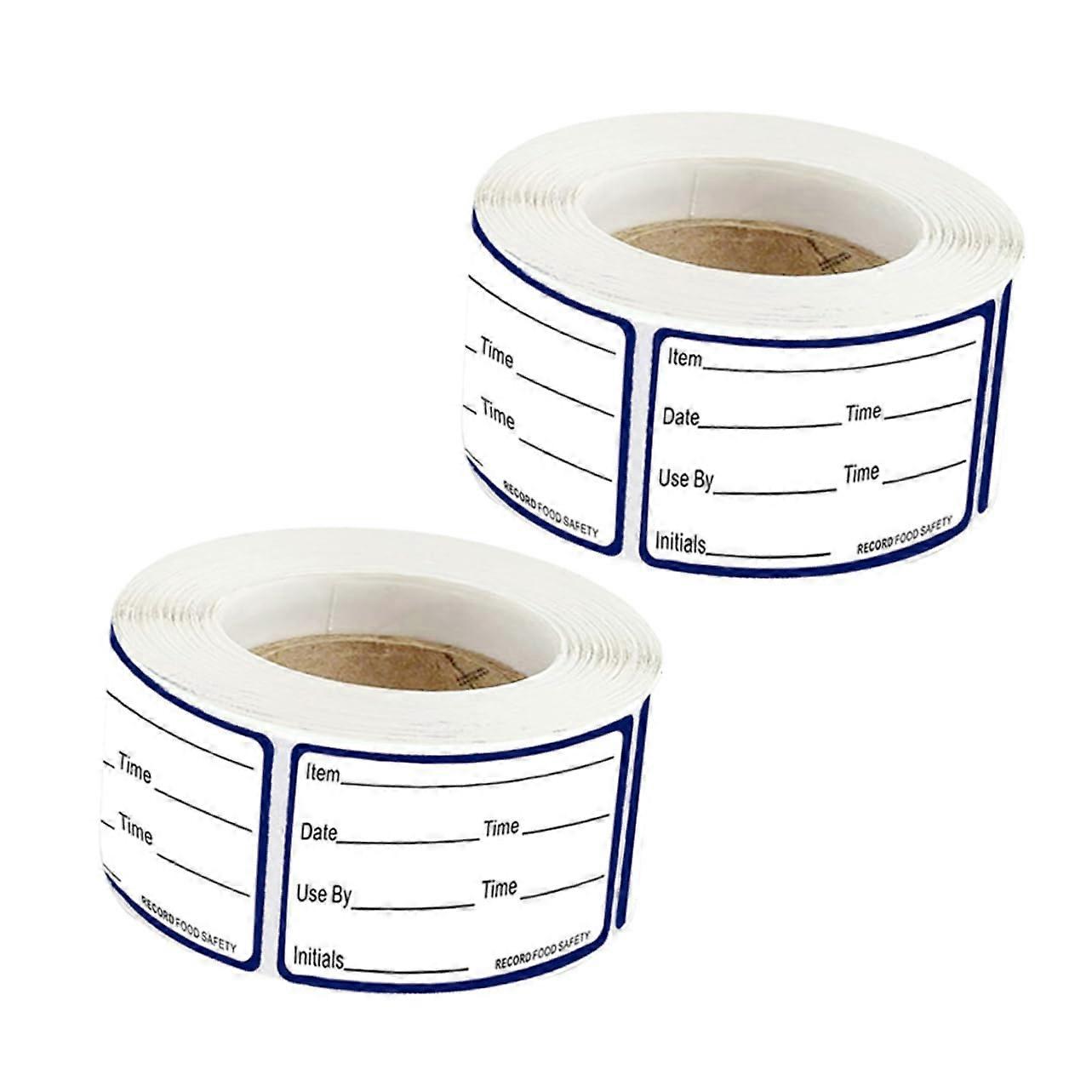 Food Storage Labels Writable Removable Freezer Labels for Containers Refrigerator Meal Prep 2 Rolls