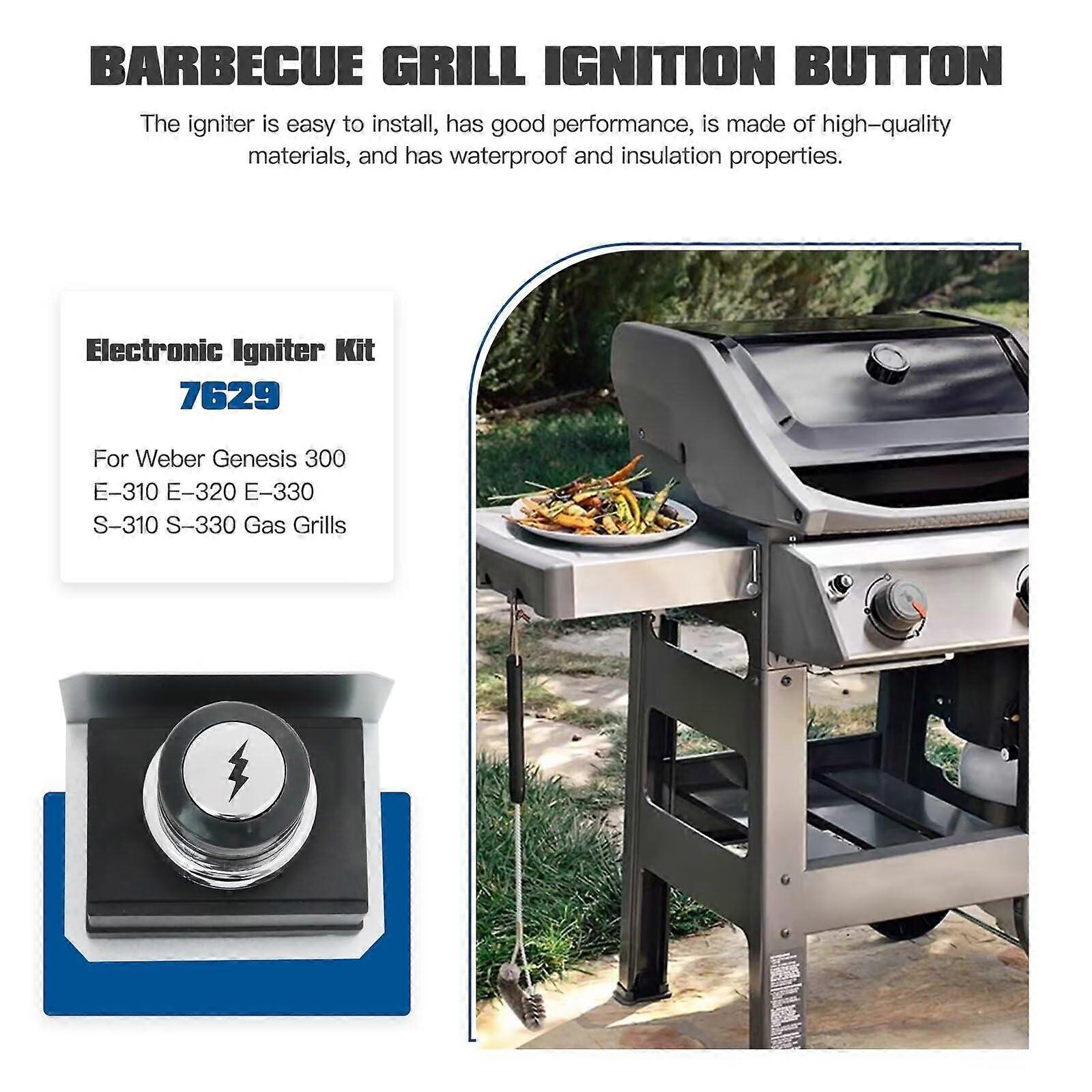 Igniter Kit 7629 Replacement for Weber Genesis E310 E320 E330 Grills, Reliable Spark Ignition