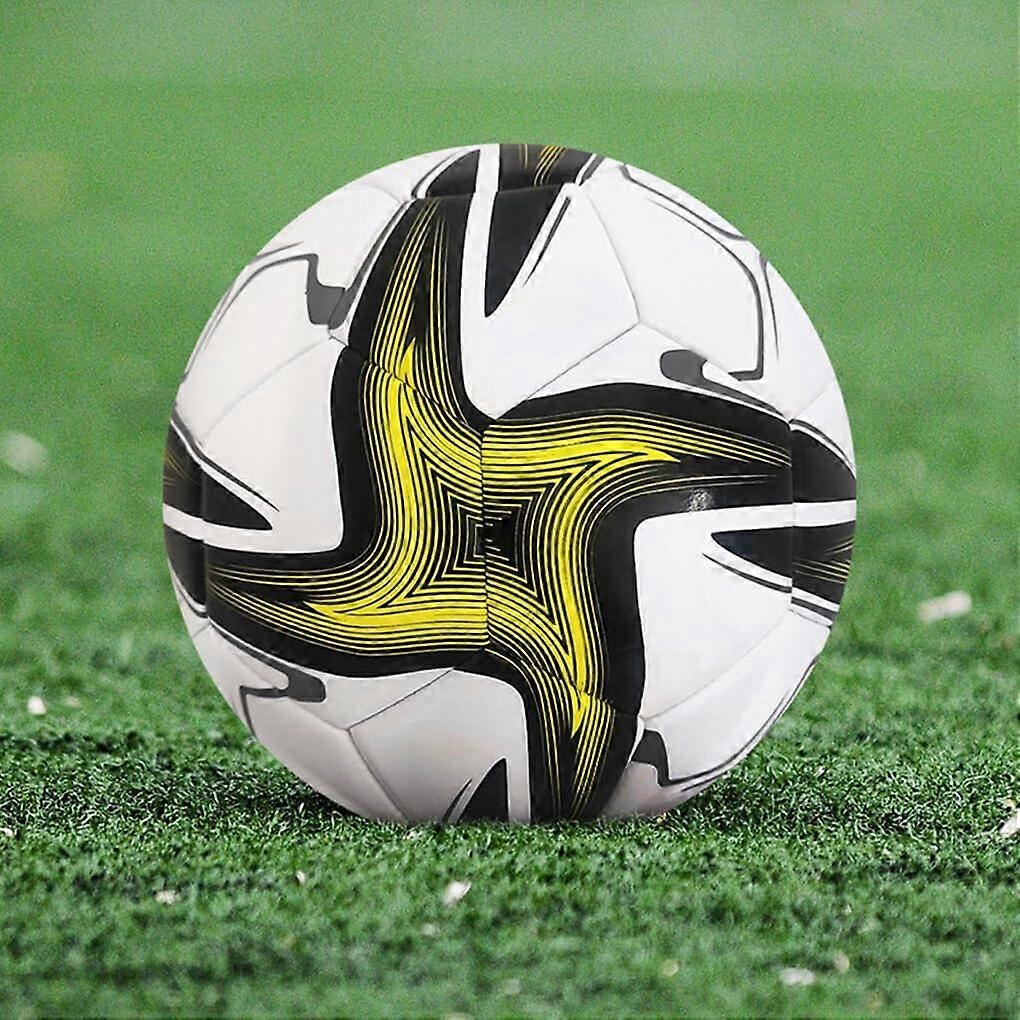 Official Match Size 5 Soccer Ball PVC Cover for Training and Matches Smooth Grip Blue