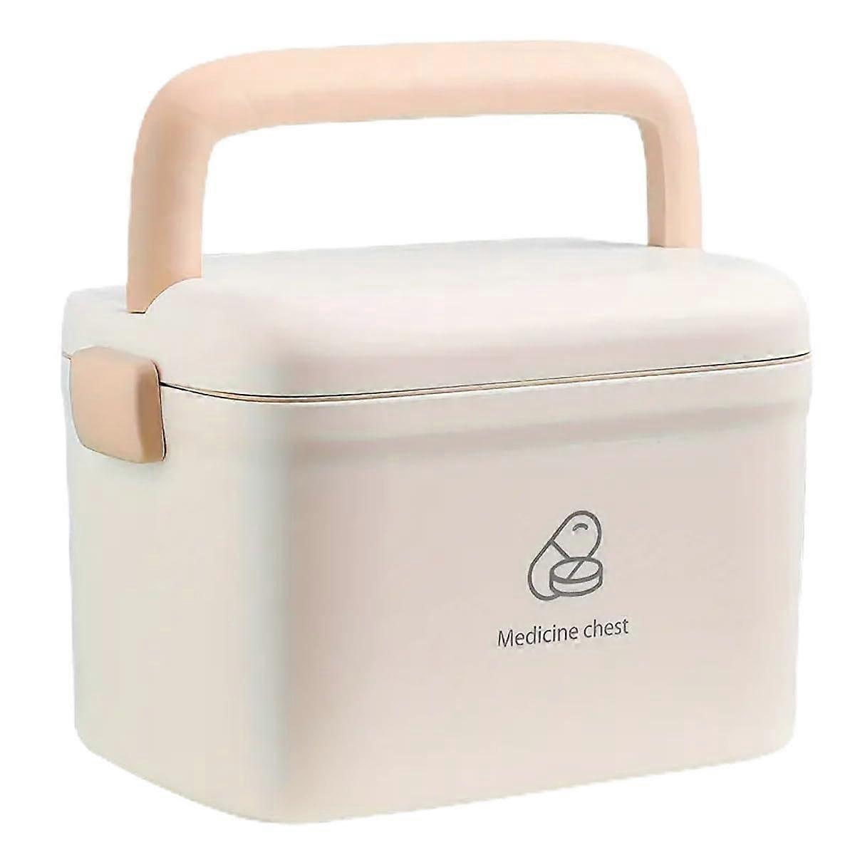 Large Capacity First Aid Kit Box with Secure Snap Lock for Home Emergency Medicine Storage