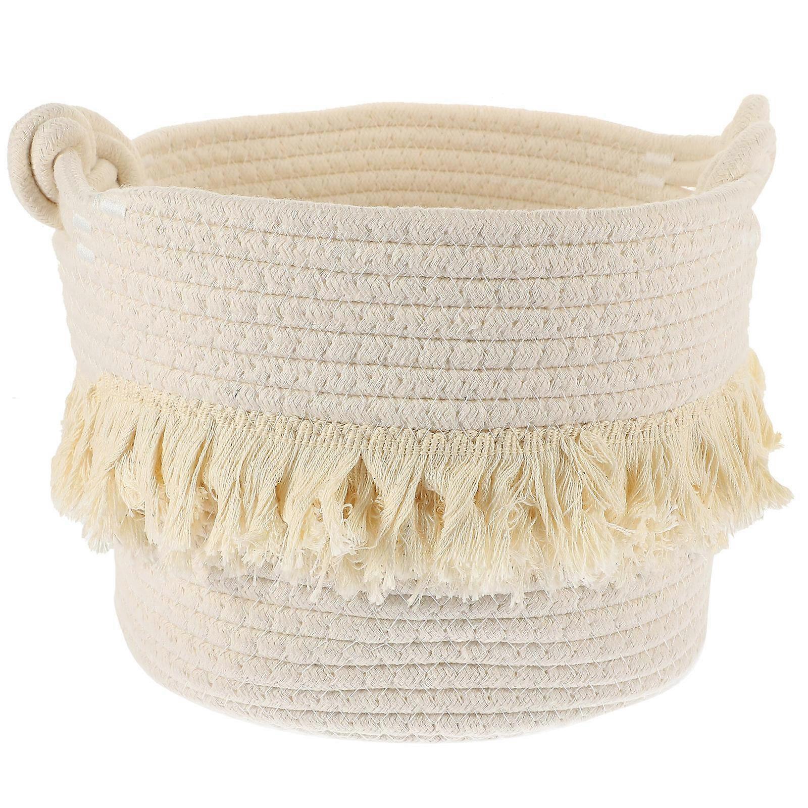 Household Storage Basket Organizer Cotton Rope for Laundry