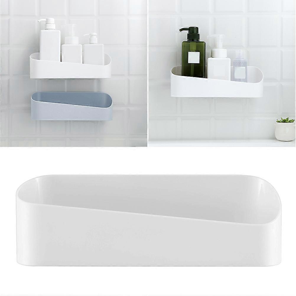 Bathroom Organizer Shelf Plastic Organizer for Soap Storage White