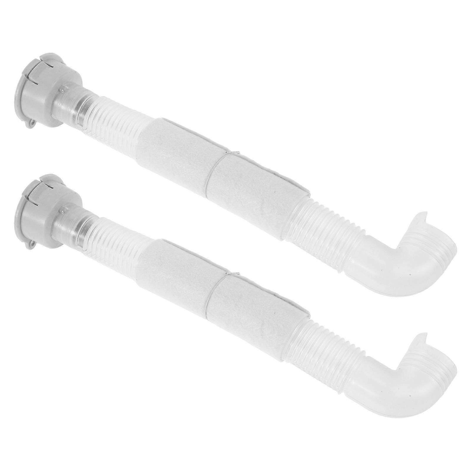 Washing Machine Drain Hose Connector Plastic Pipe Elbow Fitting for Indoor Use 2Pcs