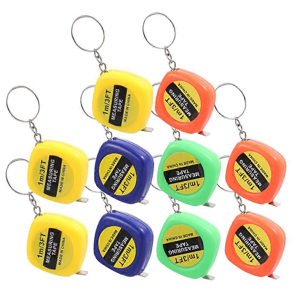 Portable Retractable Tape Measure Tool for Measuring Length 10Pcs Set