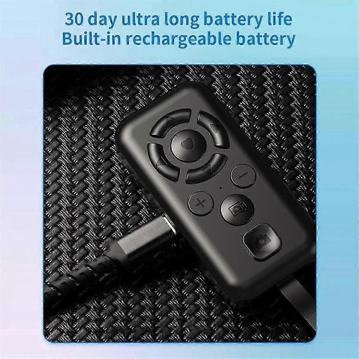 Wireless Bluetooth 5.3 Remote Controller with TYPE-C Charging for Navigation and Reading White
