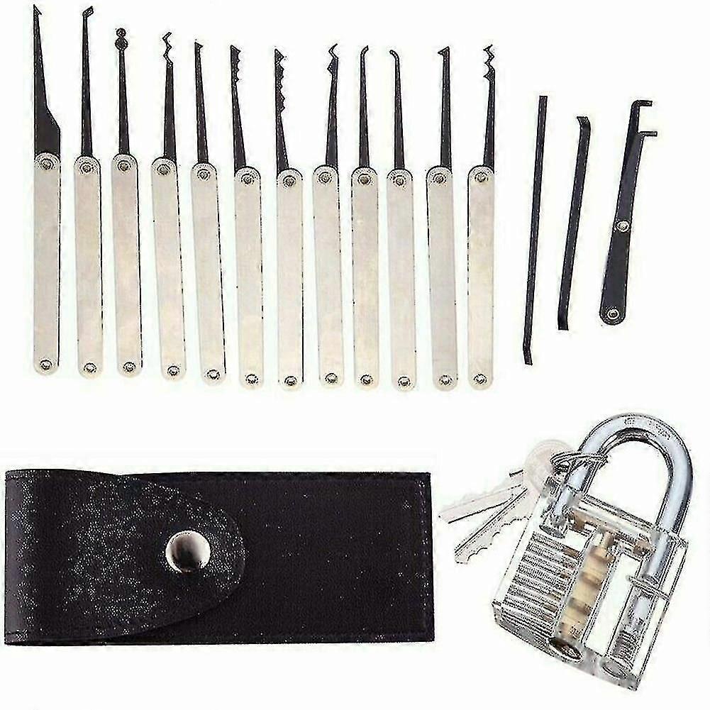 15pcs/set Lock Pick Tools Unlocking Set Key Extractor Practice Lock Ty