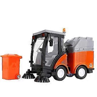 Simulation Road Sweeper Car Toy Garbage Truck Sanitation Disposal Streetcar Model with Light Music