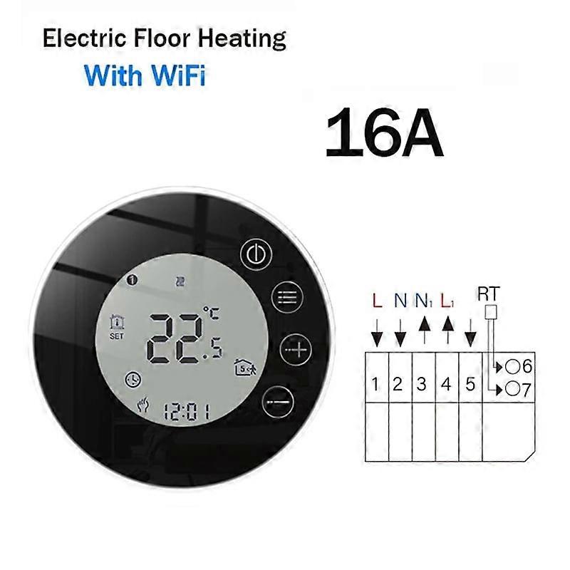 WiFi LCD Display Intelligent Thermostat Electric Heating Programmable Temperature Controller APP Control