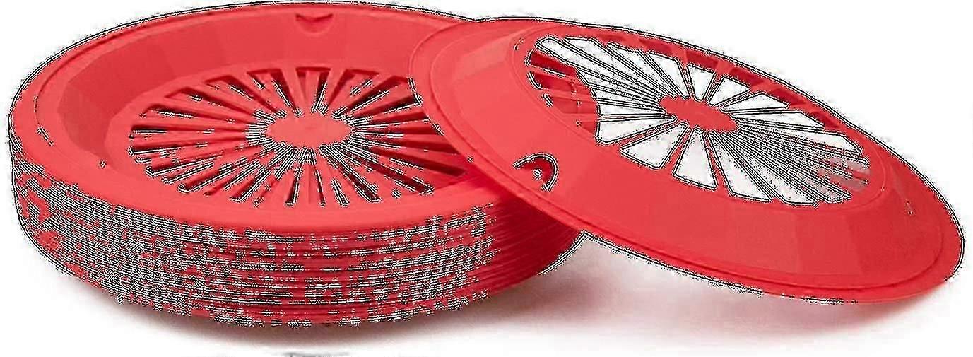 24 Pacote 10 Polegadas Placa de papel plástico reutilizável