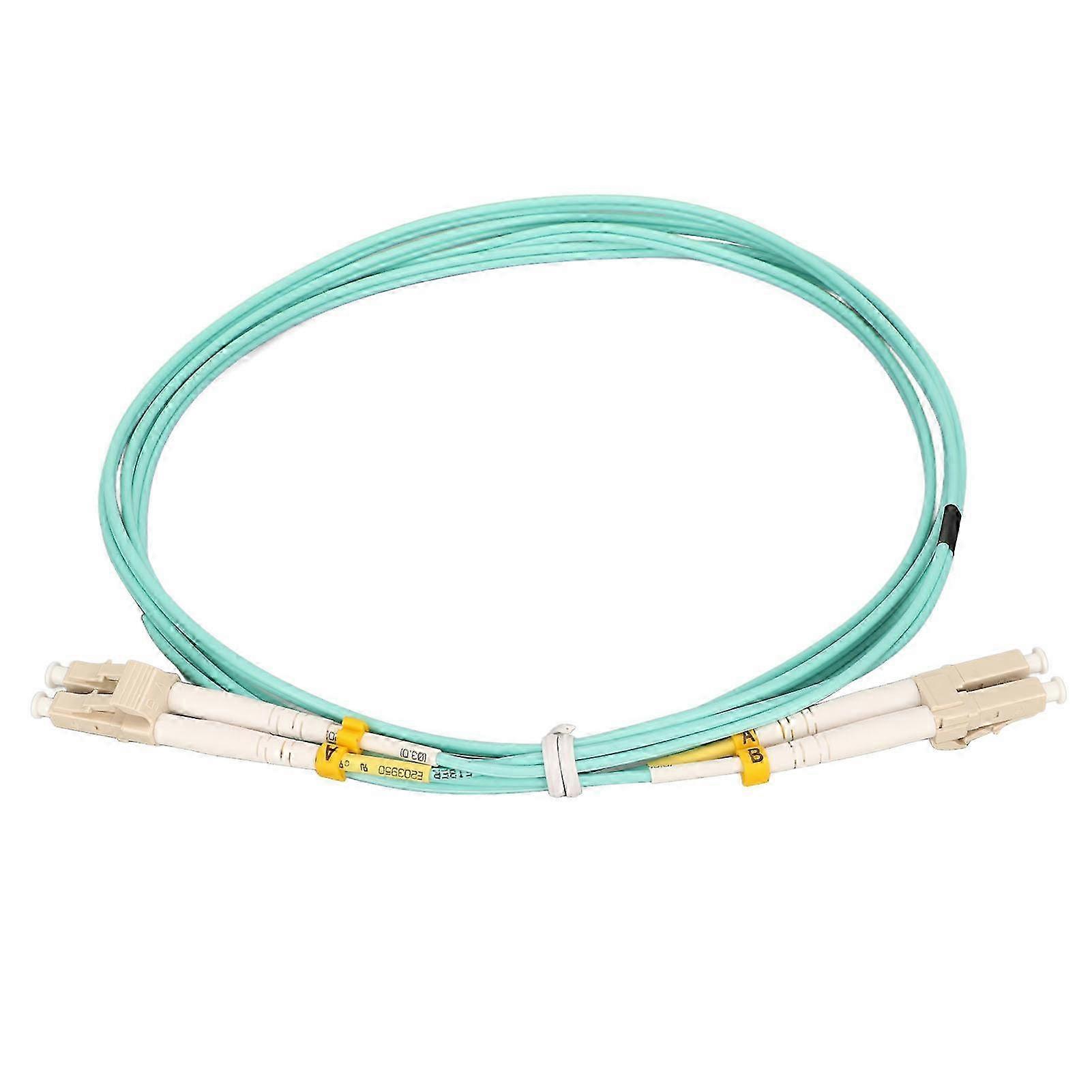 LC/LC Duplex Fiber Patch Cable 2M, OM3 Core, Compatible with SFP Transceivers