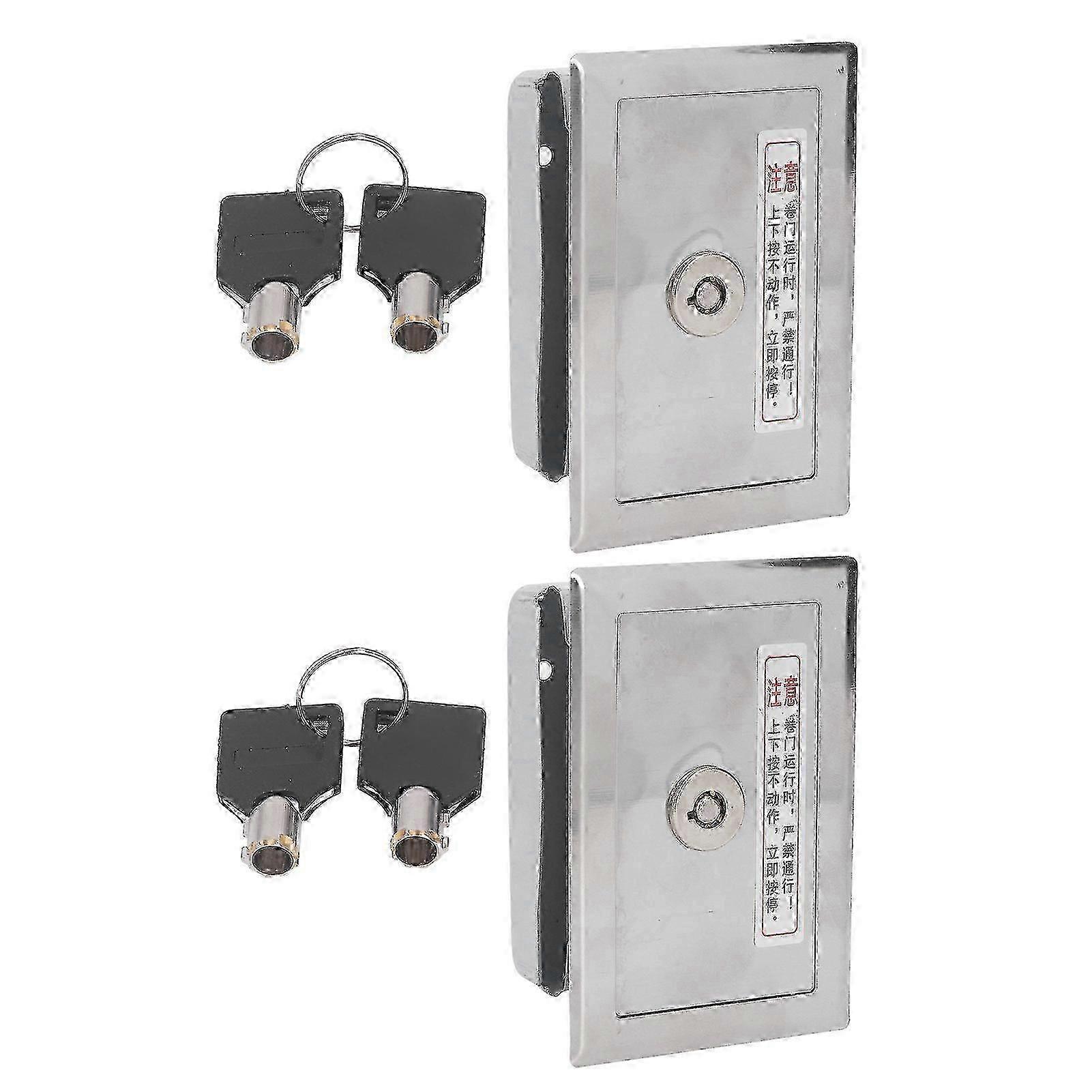 2Pcs Stainless Steel Key Switch Box with Keys for Door Accessory Kit