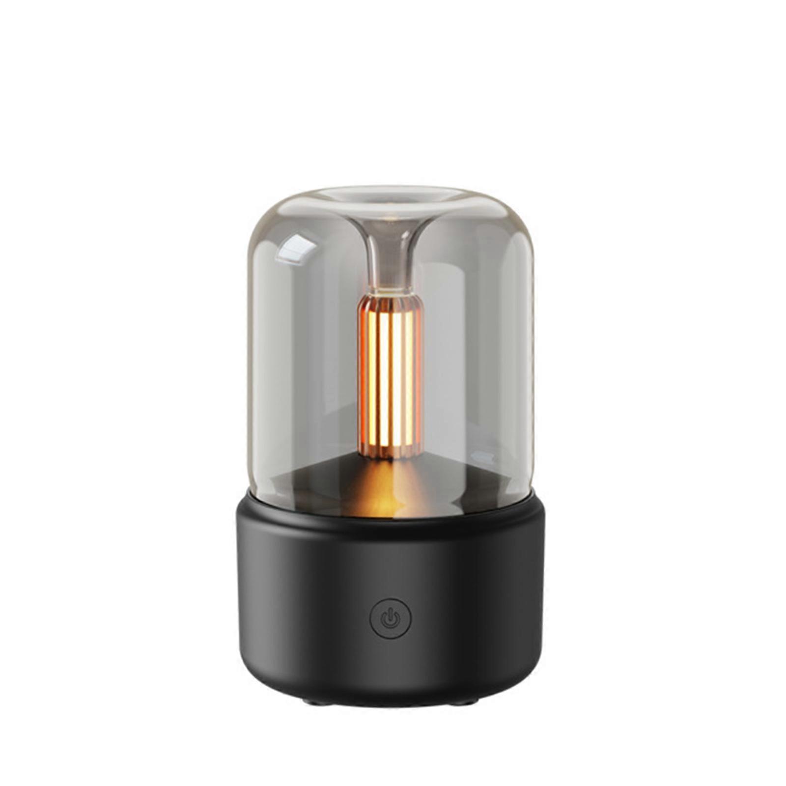 Essential Oil Diffuser, Aromatherapy Diffuser with Realistic Candlelight Effect and Cool Mist Humidifier Function, Ultrasonic Diffusers for Essential