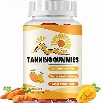 Dagelijkse bruiningsgels en -kauwtabletten, 60 stuks, radijs-mangosmaak