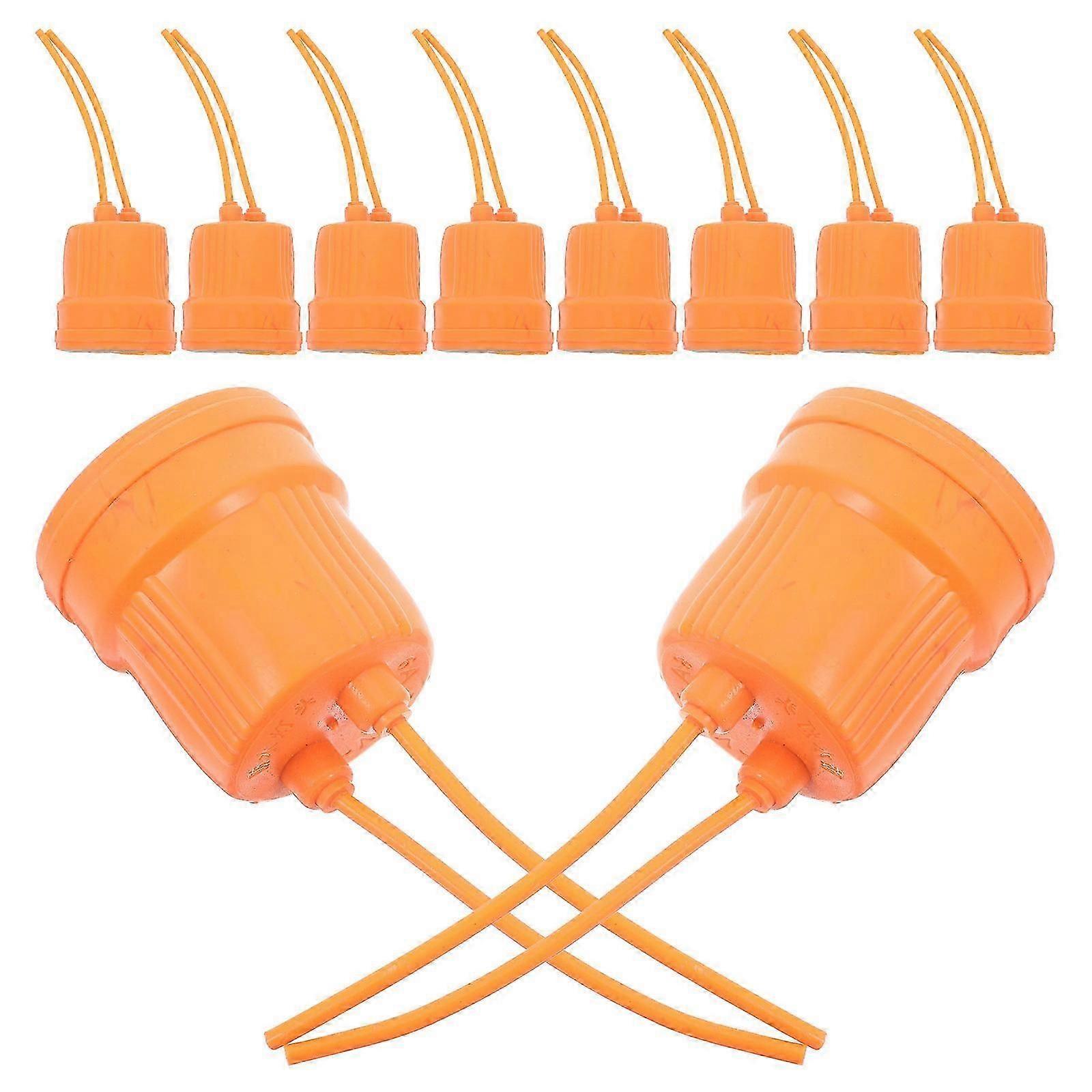 Leakproof Light Socket Ceramic Hanging Lamp Holder with Cord 10Pcs Set