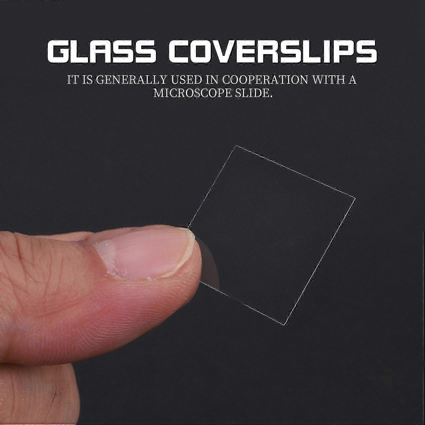 100pcs Transparent Microscope Coverslips Coverslides 22x22mm For Slides