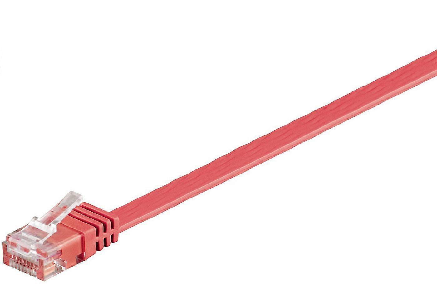 MicroConnect CAT6 U/UTP FLAT Network Cable 2m Red