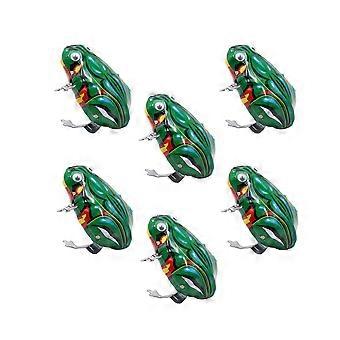 6pcs Crianças Brinquedos Mecânicos Sapos Retro Brinquedos para Crianças (Verde)