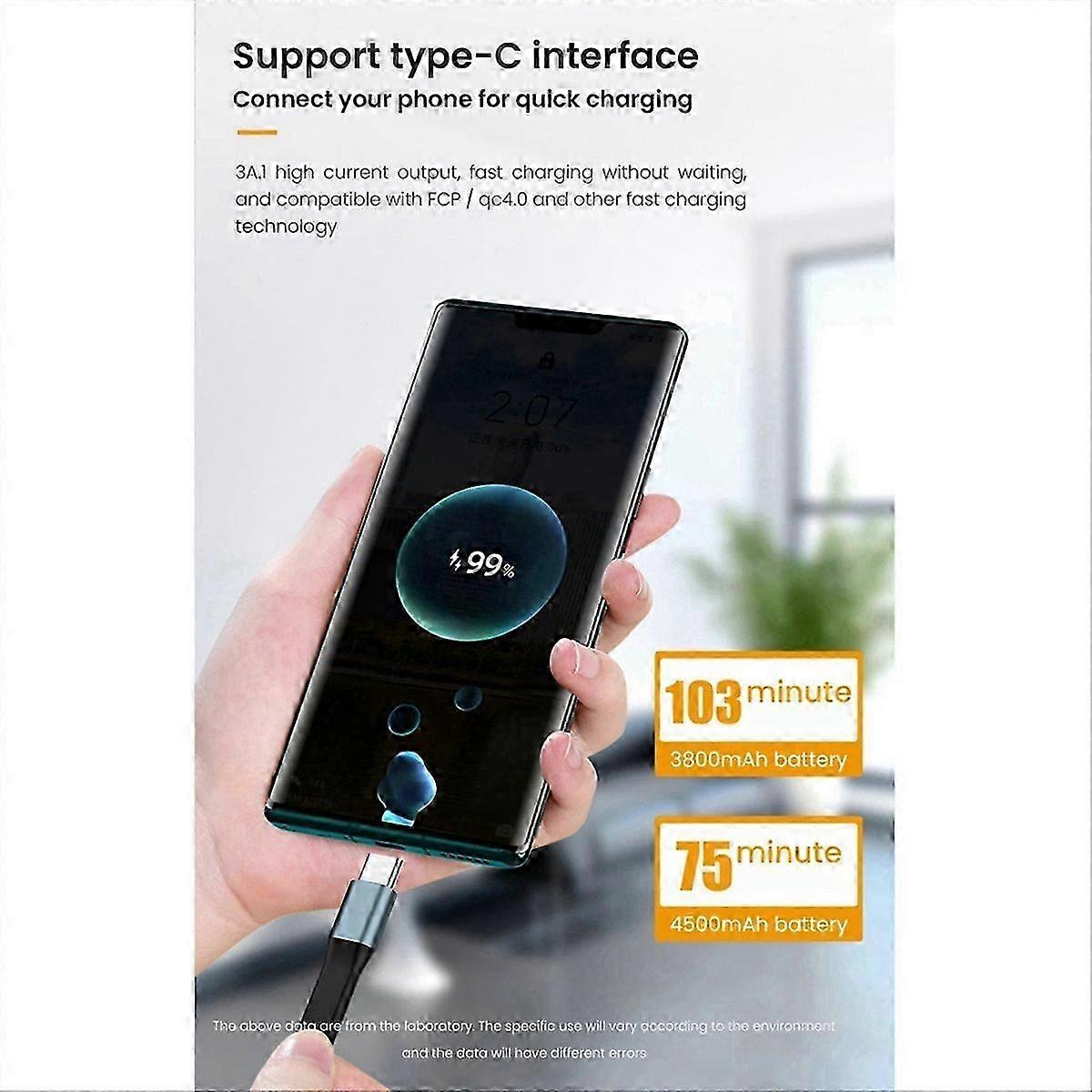 Mini 3A USB Type-C Fast Charging Data Cable compatible with Type C USB Devices,A
