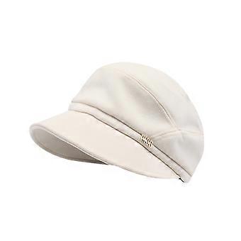 Kontrastfärgad Herr Brittisk Basker Vintage Stor Huvudomkrets Gentleman Konstnärshatt Enfärgad Polyester Åttkantig Keps Vårmössa