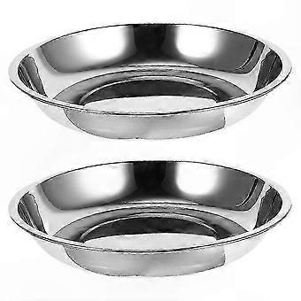 2-Pack Stainless Steel Bowls for Cats Food and Water Dish Set 26-27