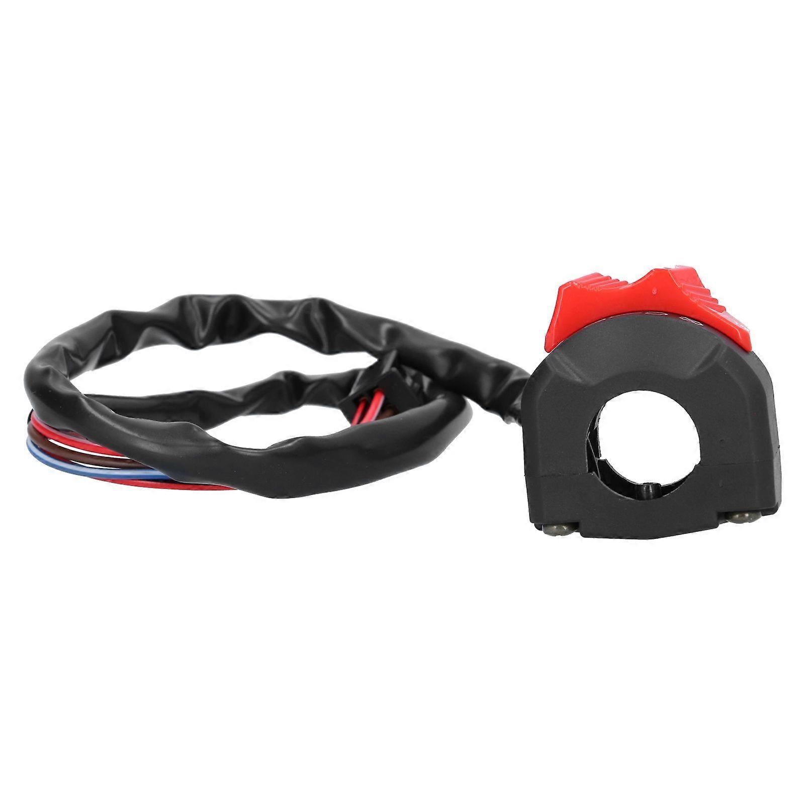 7/8in Handlebar Switch Waterproof Motorcycle Start Stop Button Controller Universal