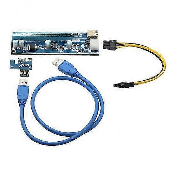 2x Latest Riser Cable 1X X with Led Graphics Extension Powered Riser Adapter
