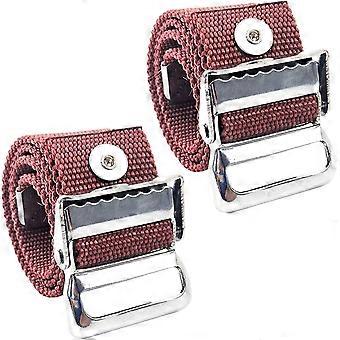 2-pack Universal Stilt Straps - Adjustable Nylon Plaster Mounting Strap Set - Ankle Straps - Spare P [XR]