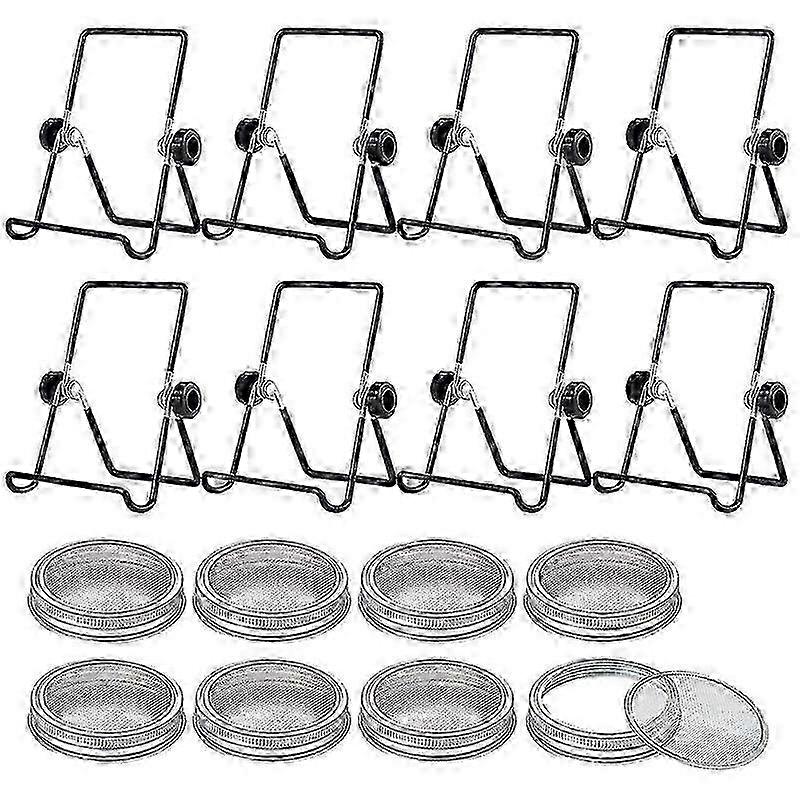 8 Sets Sprouting Jar Kit Includes Sprouting Lids