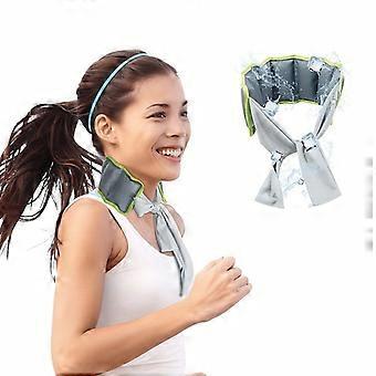 2 Pcs Cooling Scarf Set, Absorbent Sports Neck Wrap with Ice Pack Insert, Reusable Cooling Towel for Fitness Yoga Outdoor Travel (Unisex)