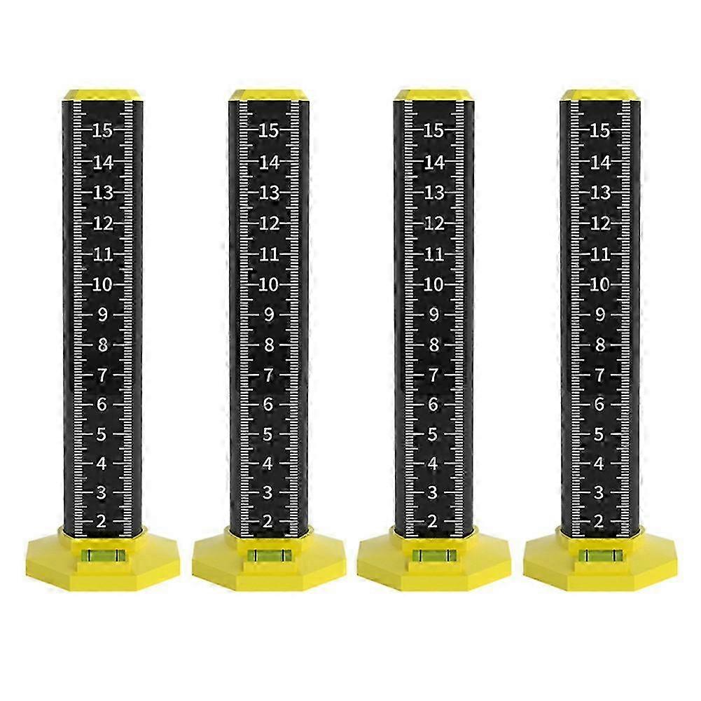 4pcs Leveling Artifact Ceiling Leveling Double-Sided Ruler Equal Height Ruler Gradienter Stick Wall