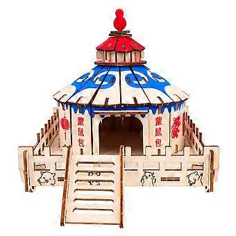 Pet Cage Toy Hamster Wood House Creates Durable Play Area