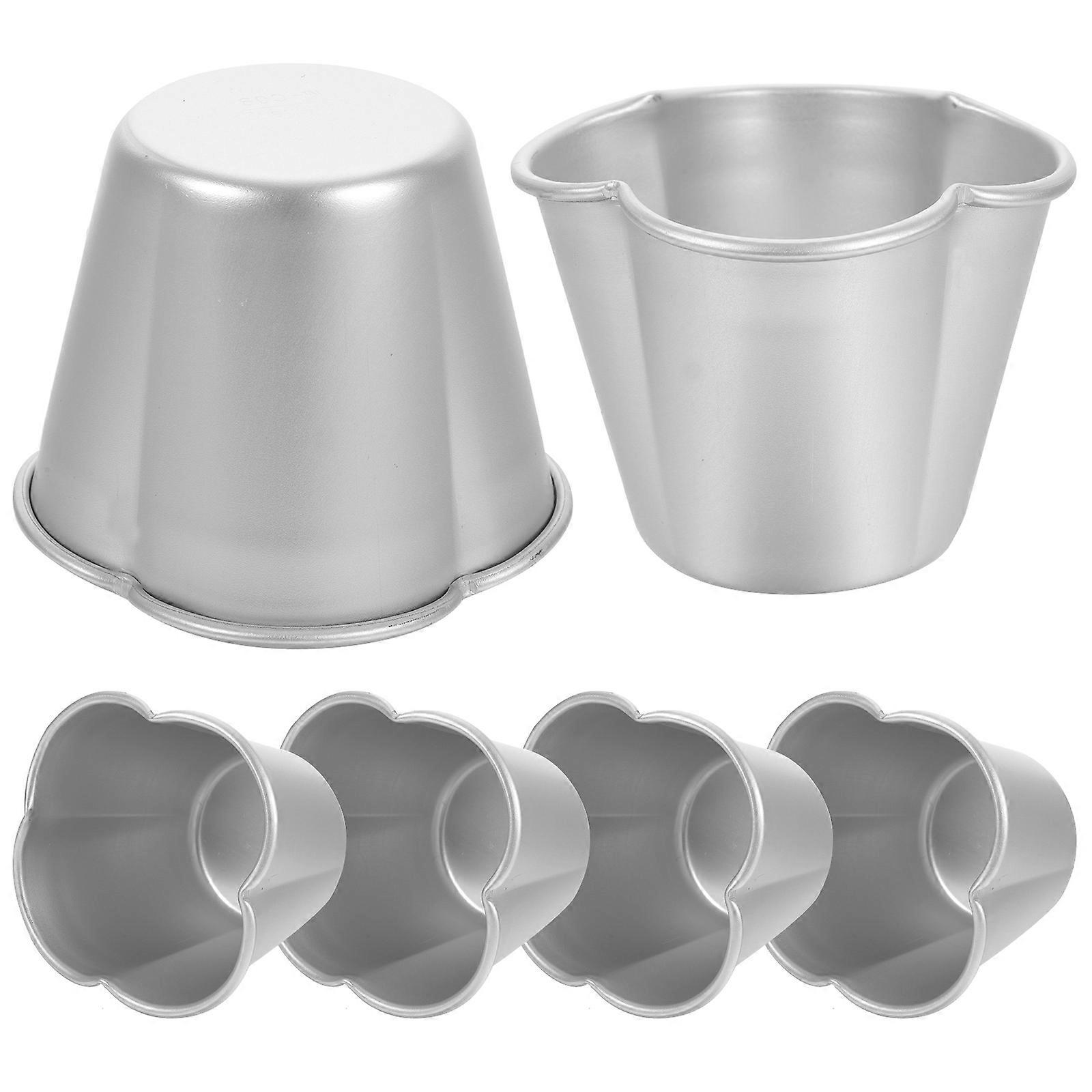 6Pcs Muffin Cake Molds Multi-function Muffin Cups Metal Baking Molds Baking Accessory