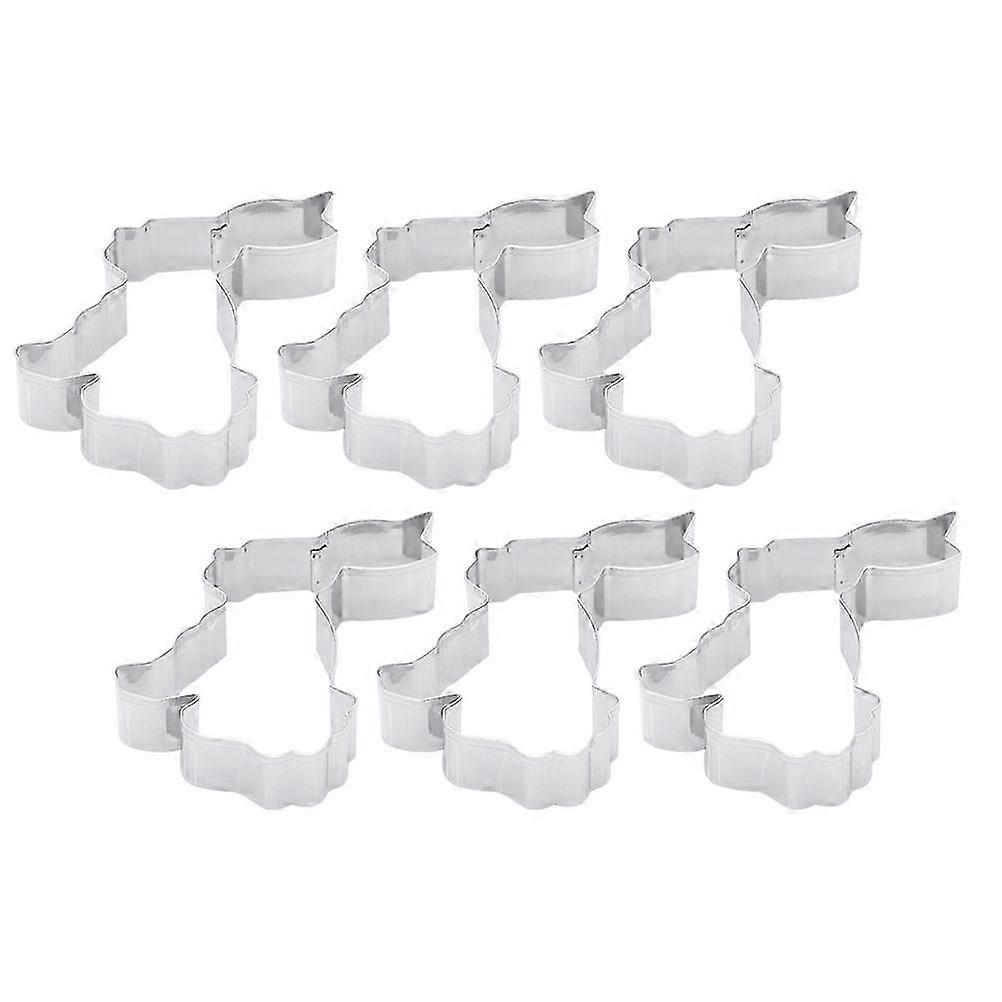 6pcs Easter Biscuit Mould Bunny Shape Cookie Mould Baking Tool (Random Style)