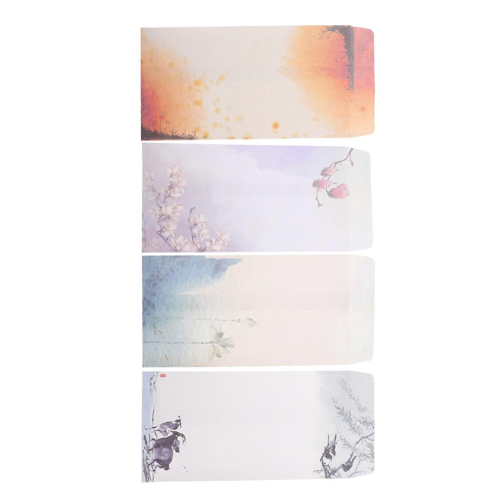 Ancient Style Envelopes for Writing Use with 4Pcs Multi-Function Paper Envelopes