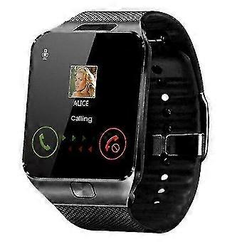 Smartwatch voor mannen en vrouwen met 1,56 inch TFT LCD-touchscreen (240x240), fitnesstracker, oproepherinnering, stappenteller en slaapmonitor (zwart).