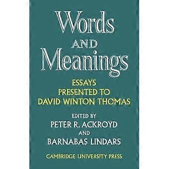Words And Meanings - Peter R. Ackroyd - Paperback - en Book