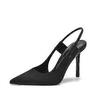 French Designer Women's Pink High Heels, Thin High Heels Mules Slim Heels Elegant Sandals Shoe 26-27