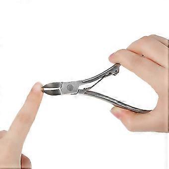 16.5cm Silver 2pcs Stainless Steel Nail Scissors & Toenail Cleaner