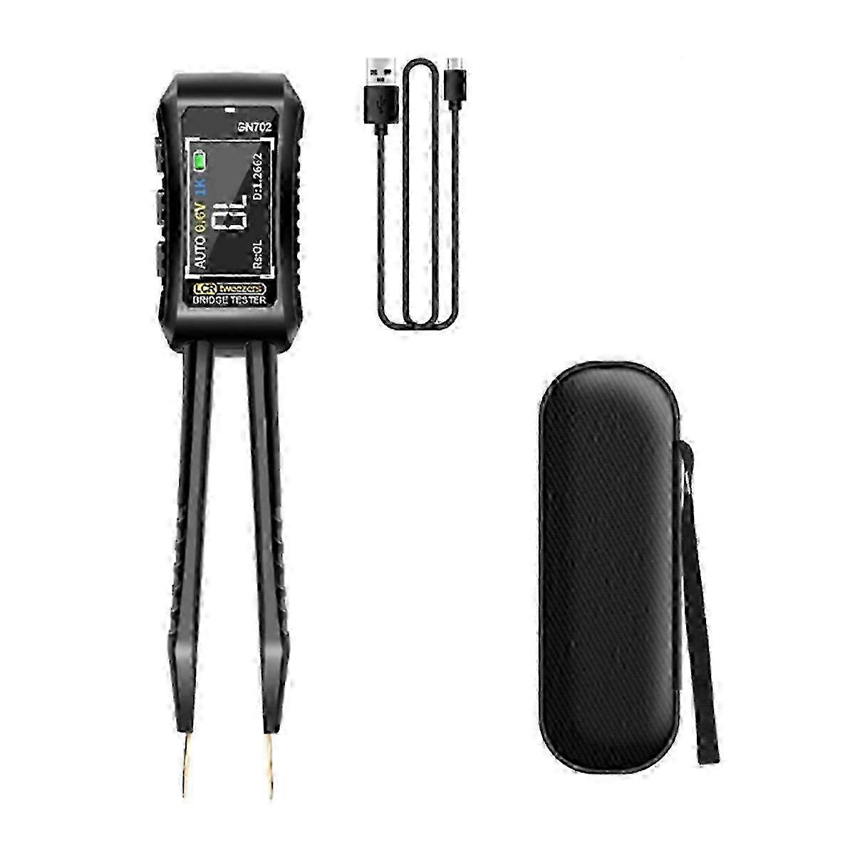 Digital LCR Bridge Multimeter with Smart SMD Testing - Precision Resistance & Capacitance Meter for Diodes