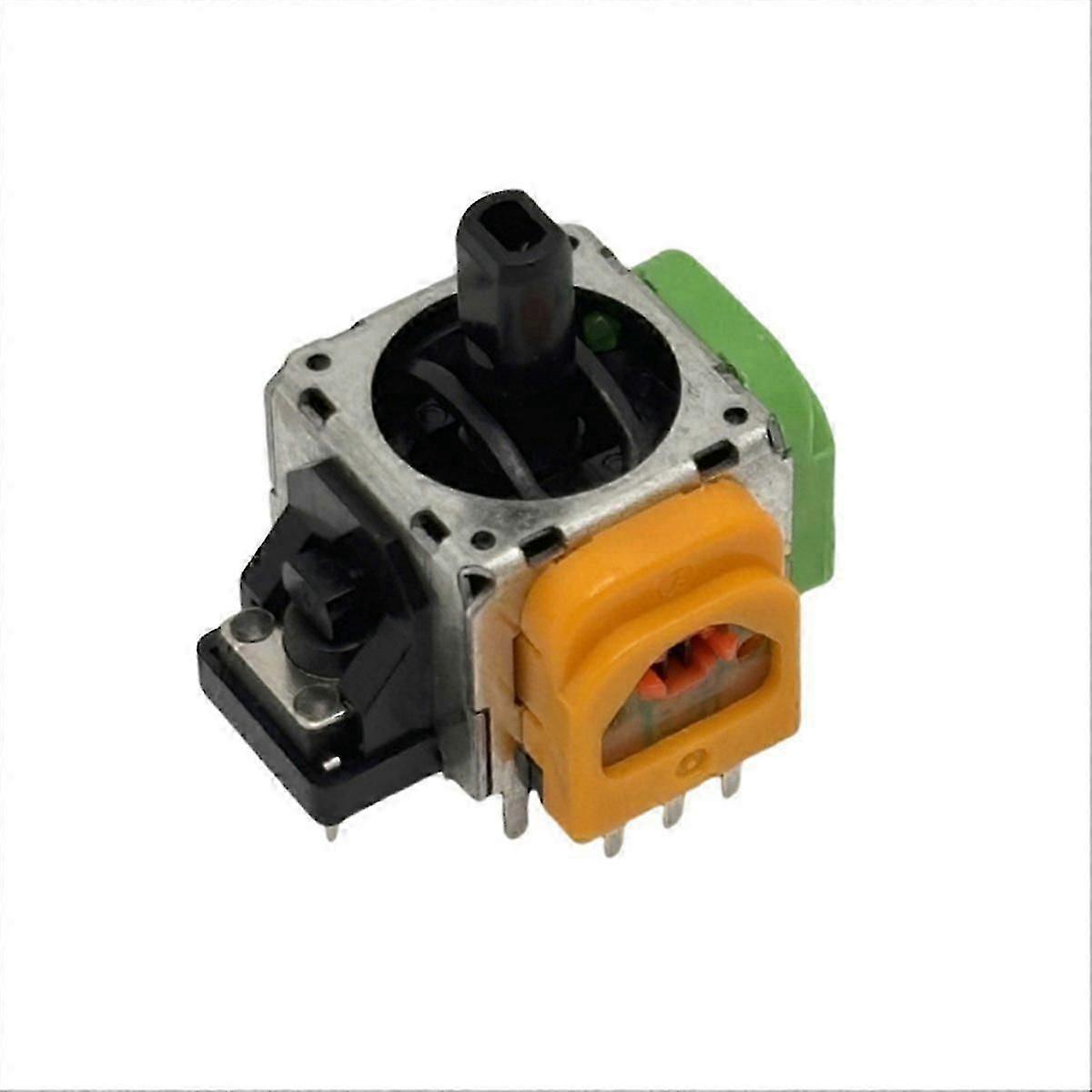 Hall Effect Joystick 6-Pack, Precision Adjustable, Plastic Metal, Yellow Green