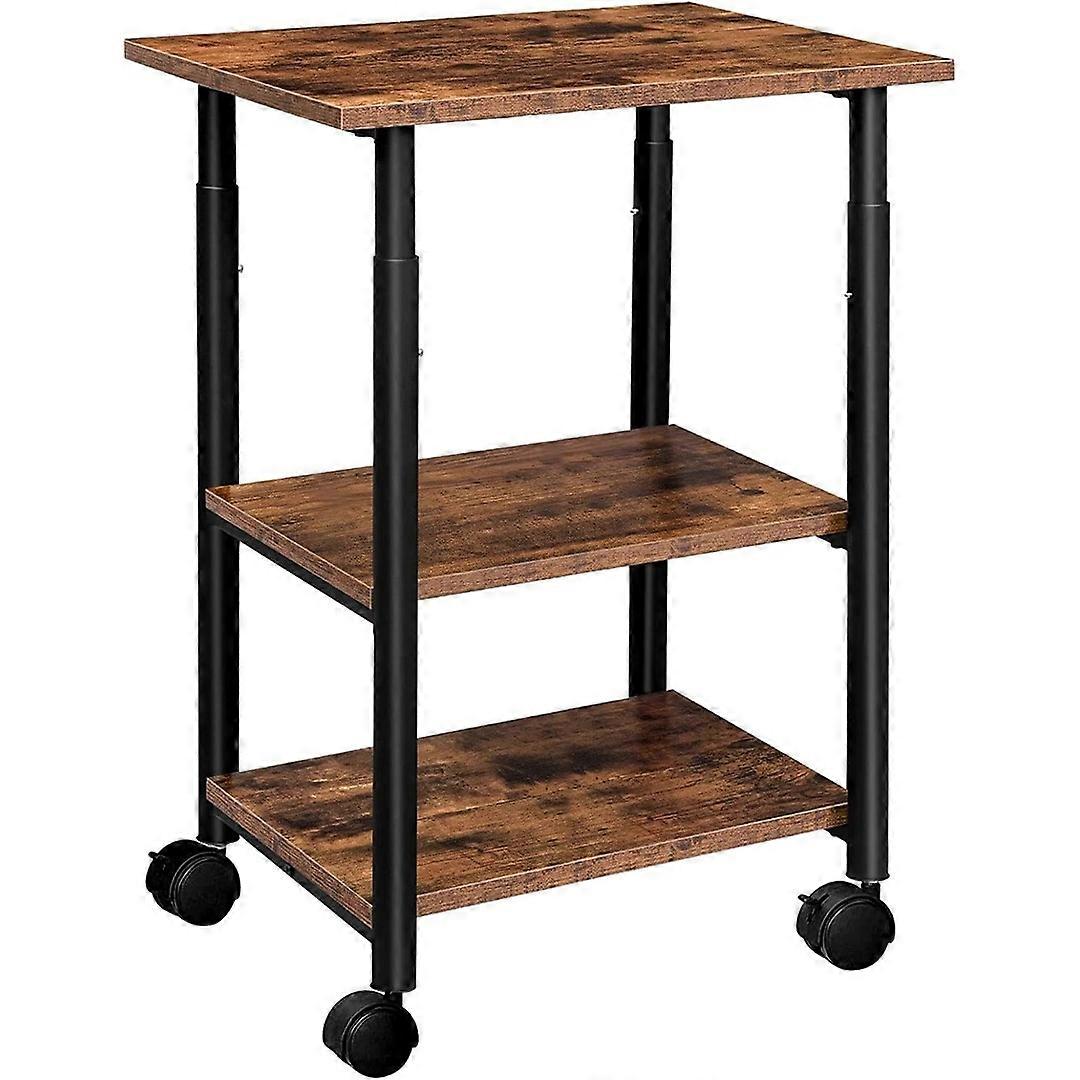 Printer Stand Record Player Stand Printer Table Printer Cart 48.5 x 40 x 76 cm