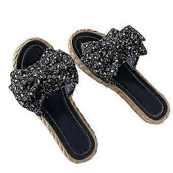 Women's Slide Sandals with Bow Design