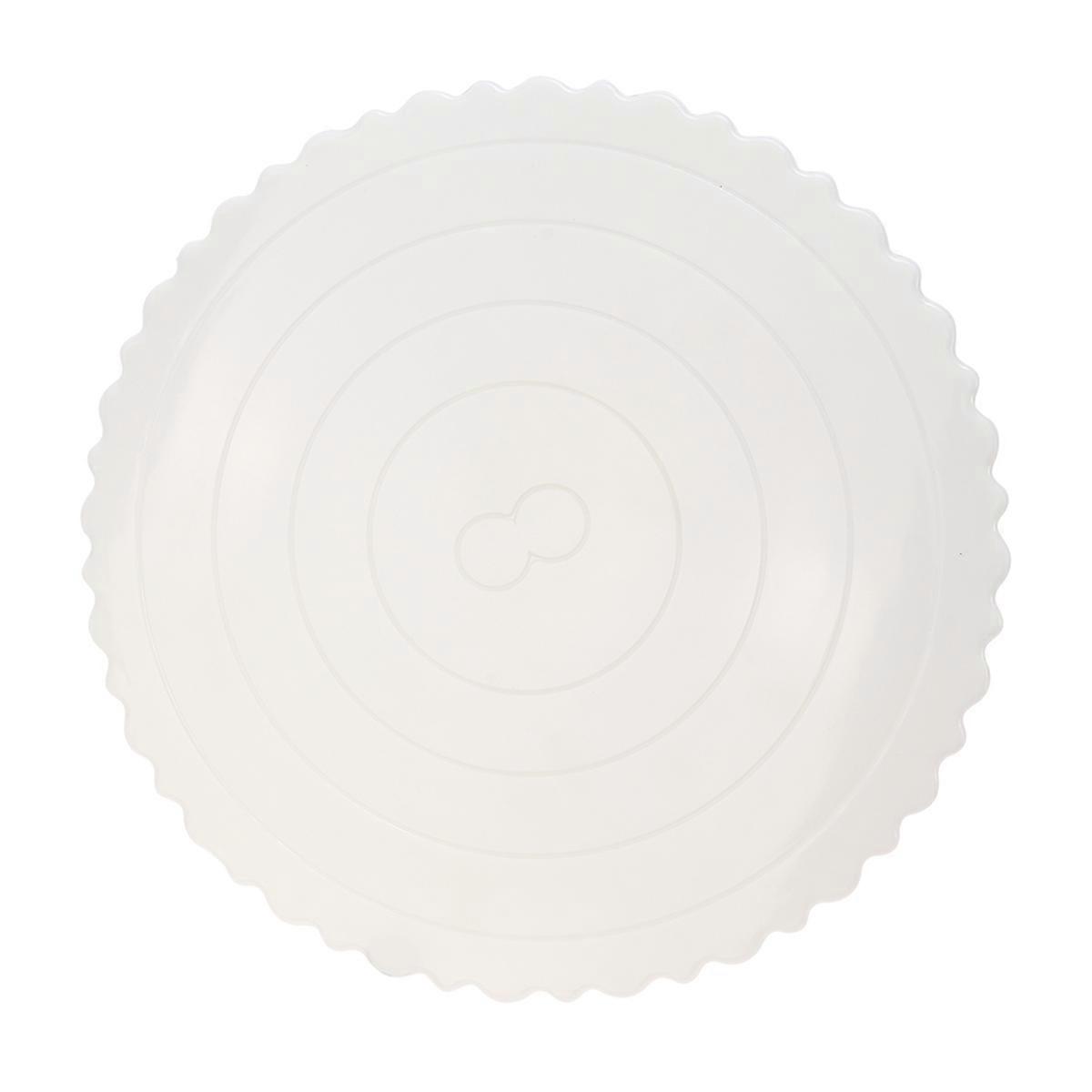 Serving Tray Plastic Round for Cake Serving 4Pcs White Reusable Mats